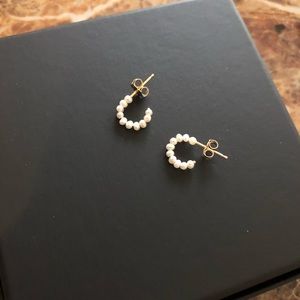 *reserved* Catbird NYC Baby Pearl Hoop earrings